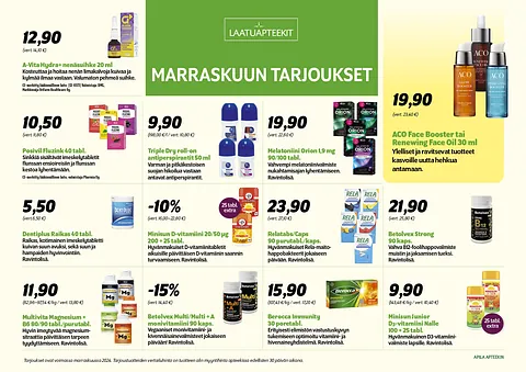 Laatuapteekki tarjoukset